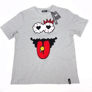 Roku Studio Mens 2XL‎ Gray Monster Graphic T-Shirt Heart Eyes NWT